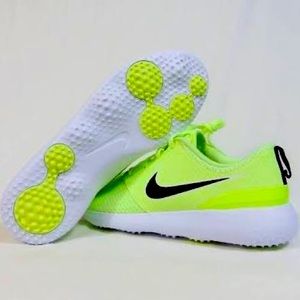 Nike Roshe G Barely Volt & Black White Spikeless Golf Shoes